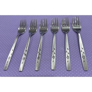 Oneida Oneidacraft Deluxe Capistrano Stainless Steel Dinner Forks Fork Set Of 6